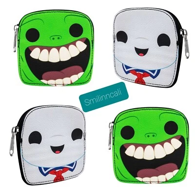 Ghostbusters Stay Puft Marshmallow Man & Slimer exclusivo de 2 caras Funko Coinbag Foto 1 de 4