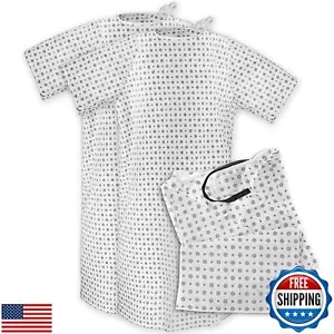 Magnus Care Hospital Gown for Woman and Men, Cotton Blend Fashionable Unisex - Picture 1 of 5