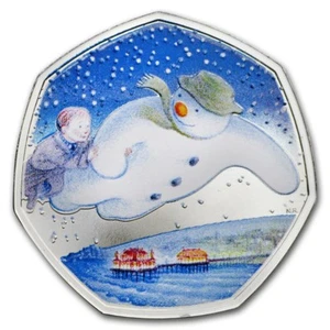2018 Great Britain 50p Silver 40th Anniversary The Snowman In Hand Ready To Ship - Picture 1 of 4