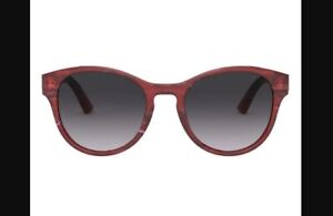 Dolce & Gabbana Phantos 52mm Round Sunglasses BORDEAUX MARBLE GREY GRAD