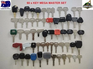 60 x Machine Plant Keys Mega Master Set BOBCAT KUBOTA HITACHI JCB KOMATSU - Picture 1 of 13