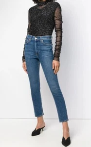 RE/DONE Originals High Rise Comfort Stretch Ankle Jeans Sz 24 - Picture 1 of 6