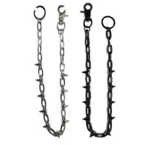 GELDBÖRSE MIT STACHELN UND NIETEN BIKERKETTE - Bild 1 von 3