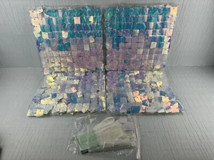 8-Pack Shimmer Wall Sequin Panel Backdrop Iridescent Silver Shimmer Panel 800pcs - Picture 1 of 4