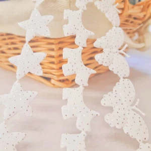 Tulle Sparkly White Animal Trim Sew-On Applique Motif Craft - Sewing Trimming - Picture 1 of 5