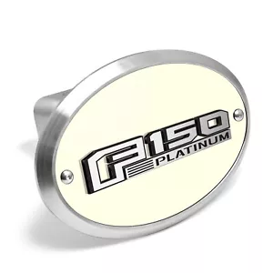 Ford Platinum 3D Logo Night Glow Luminescent Oval Billet Aluminum Hitch Cover - Picture 1 of 5