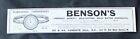 1913 Small Print advert 'BENSON'S GOLD WATCH BRACELETS' 8.25" x 1.5"