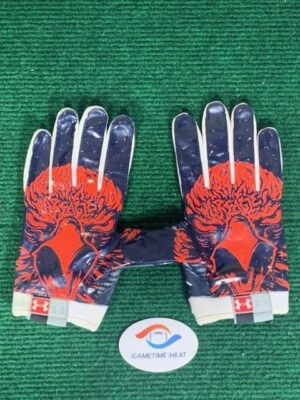 Guantes de fútbol americano Under Armour Swarm Auburn Tigers edición equipo grandes usados Foto 1 de 3
