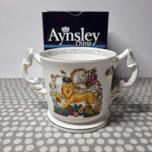 Aynsley Bone China Queen Elizabeth II 40th Coronation Anniversary Loving Cup. - Picture 1 of 19