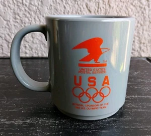 USPS Official Sponsor Of The 1992 U.S. Olympic Team Gray Plastic Mug - Picture 1 of 6