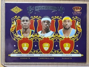 Darren Collison Jonny Flynn Ty Lawson #2 2009-10 Crown Royale RC Royalty L0132A - Picture 1 of 2