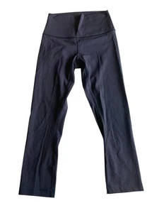 Lululemon Leggings Women’s Size 4 Black Align High Rise Crop Stretch Pocket - Picture 1 of 7