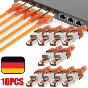 10x Netzwerkstecker CAT 7 Werkzeuglos RJ45 Netzwerk Metall Stecker Verlegekabel - Afbeelding 1 van 13
