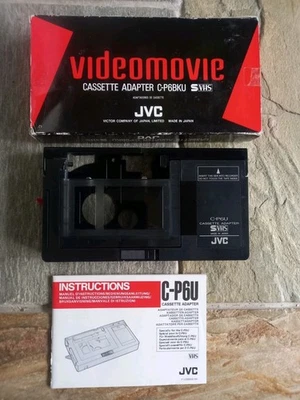 JVC C-P6BKU Videomovie VHS-C to VHS Cassette Tape Adapter Home Video Converter - Bild 1 von 4