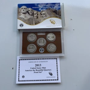 Juego de prueba America The Beautiful Quarters 2013 con certificado de autenticidad - Imagen 1 de 5