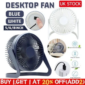 Mini USB Desk Fan Small Quiet Personal Cooler Portable Quiet Table Fan 5/6/8 IN - Picture 1 of 10