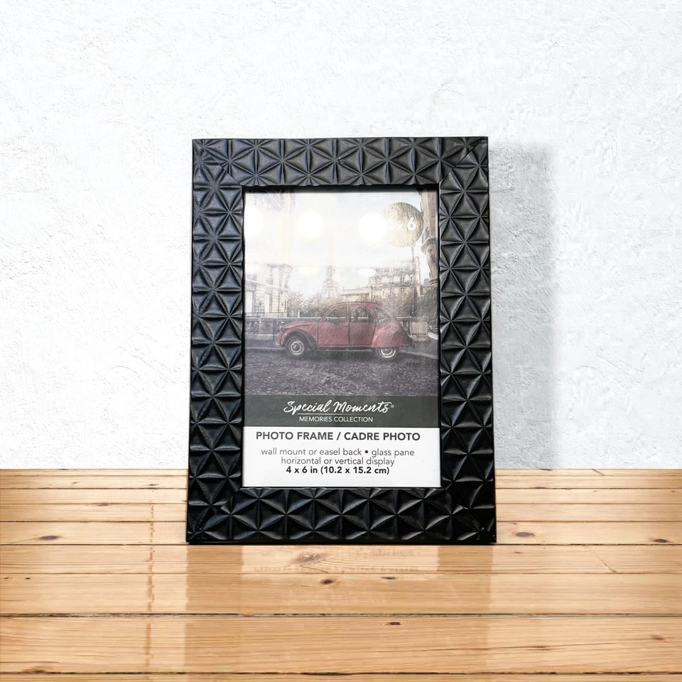 PAQUETE DE 7 - 4x6 marco de fotos negro plateado Foto 1 de 3