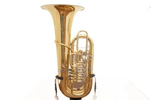 B&S F-Tuba 3100 • 6 Ventile • Goldmessing-Mundrohr • Minibal • inkl. Koffer, Gig - Picture 1 of 12