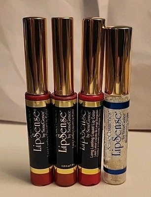 LipSense Premier Lipstick & Gloss By SeneGence  3 Sensuous Colors 1 Gloss Bundle - Image 1 of 4