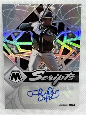 JORGE ONA 2022 Panini Mosaic Scripts Prizm #SC-JO Auto - Image 1 of 3