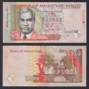 Billet Mauritius 100 Roupies 2001 P 51b BB VF+ - Picture 1 of 1