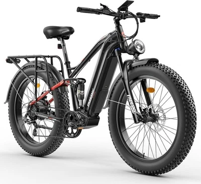 Bicicleta de montaña eléctrica Freesky 48V 25Ah 2000W para adultos, 37 MPH y 95 millas de alcance Foto 1 de 4