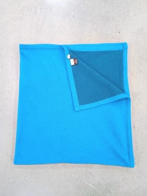 Vintage LL Bean Polartec Fleece Throw Blanket Teal Blue USA 63" x 56" - Image 1 of 4