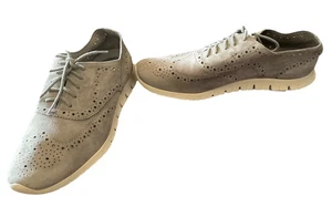 Cole Haan Zerogrand Women Wingtip Oxford Perforated Shoe Grey D44069 Size 10B - Picture 1 of 9