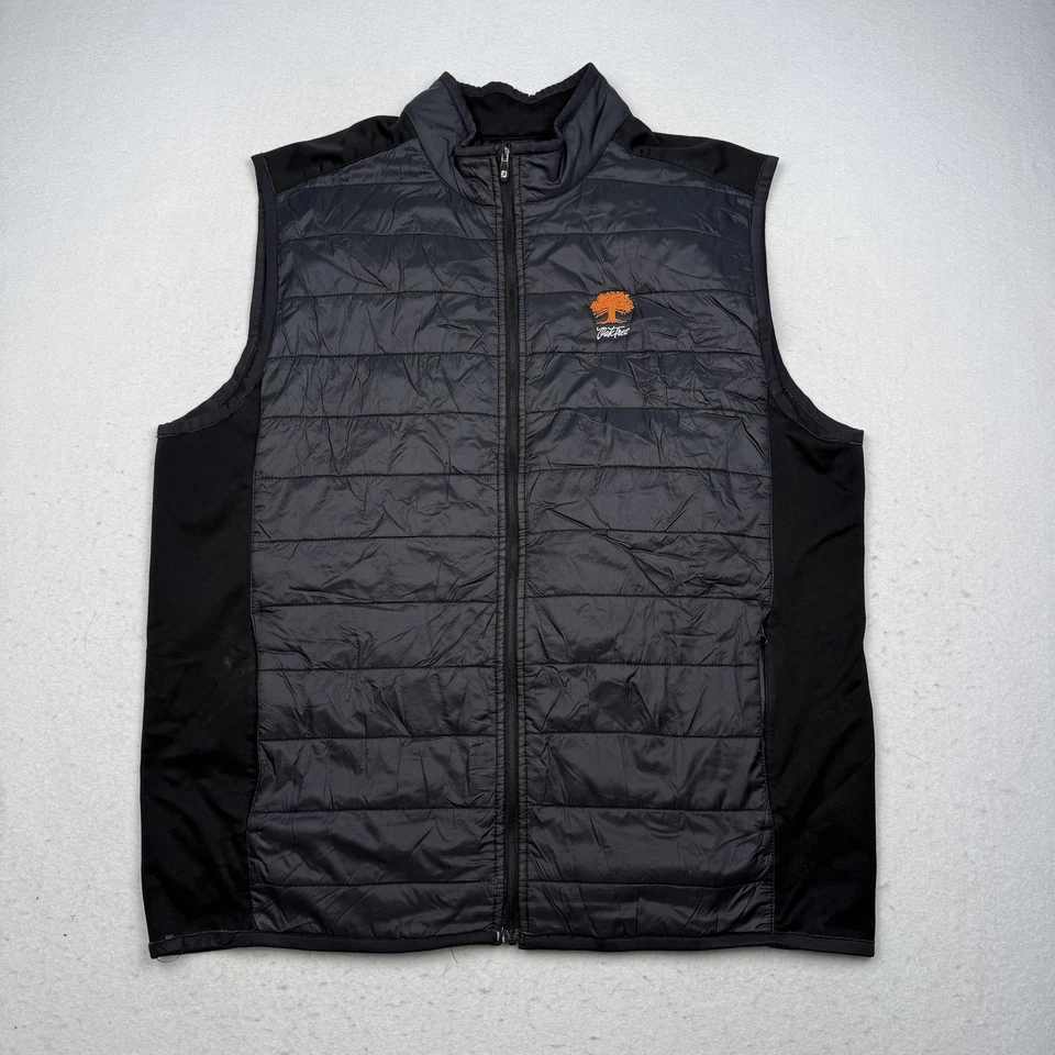 Chaleco FootJoy Para Hombres Grande Negro Acolchado Golf Cremallera Completa Roble Aislamiento Nacional Foto 1 de 4