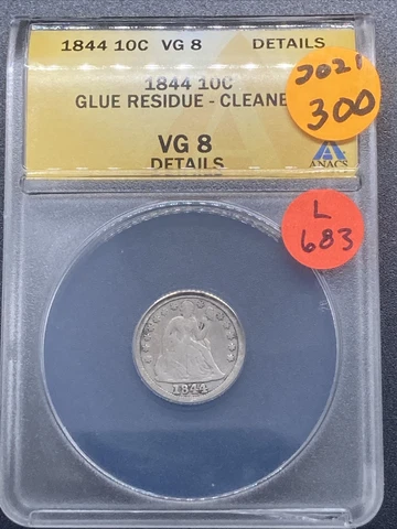 1844 Seated Liberty Dime L683 Cover