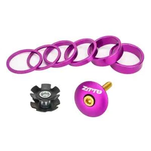 Bicycle Stem Cap & Spacers Set Cover Aluminum Headset Fork Top 1-1/8 Threadless - Picture 1 of 17
