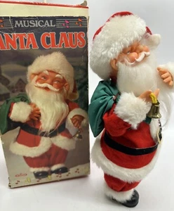 De colección The B. Juguete Cara de Goma Musical Papá Noel Toca Campanas Tintineo Decoración de Vacaciones - Imagen 1 de 18