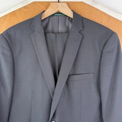 Lucciani Suit Mens 42R Gray 2 Button Super 150s Fabric Wool Blend Pants 34x26 - Image 1 of 4