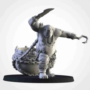 Ogre Butcher With Cauldron – Txarli Factory Miniatures 28mm – Ogres - Picture 1 of 4