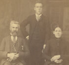 PARENTS WITH ADULT SON, HOPING HE STOPS MOOCHING SOON. CABINET CARD.