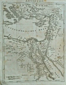 uralter Stahlstich 1838 Landkarte Ägypten H. Leutemann sc. TOP RARITÄT - Bild 1 von 1
