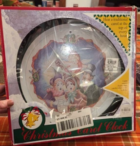 Feldstein Christmas Carol Wall Clock Light Sensor 12 Songs New In Original Box - Picture 1 of 9