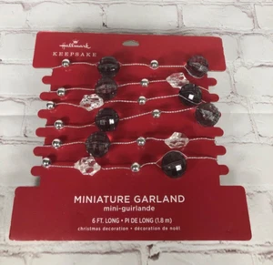 Miniatur Punze Girlande Silber Schwarz Klar Weihnachten Halloween SciFi 6' - Bild 1 von 5