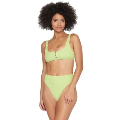 L*Space Robbie Top Frenchi Bottom Bikini SET Mojito Lime NWT $198 Med Swimsuit - Image 1 of 4