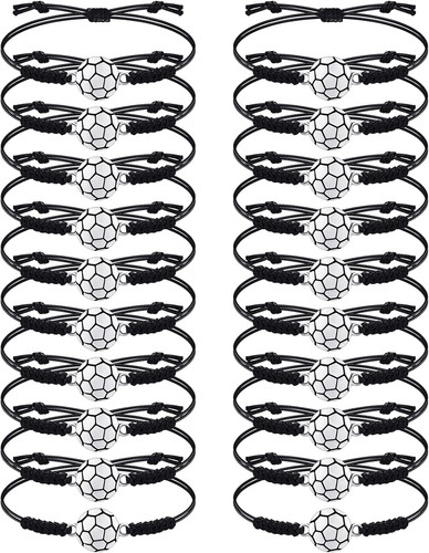 COACH Set 20 Bracciali Charm Calcio per Allenatori e Giocatori Confezione Regalo Regolabile