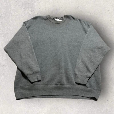 Sudadera De Colección Años 90 Streetwear Para Hombres XXXL Desteñida En Blanco Pesada Cuello Redondo Y2K Foto 1 de 4