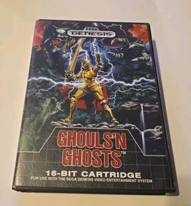 Cartuccia videogioco Ghouls 'n Ghosts Sega Genesis 1989 con custodia no manuale testato - Foto 1 di 4