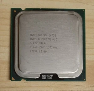 PROCESSORE CPU LGA 775 INTEL CORE 2 DUO E6750 SLA9V MALAY 2,66 ghz/4M/1333 - Foto 1 di 1
