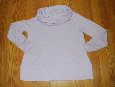 Camiseta nova com etiquetas feminina chá verde lavanda pulôver macio gola capuz solto G/S pequena P - Imagem 1 de 2