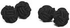 100pcs(50 Pairs) 10mm Silk Knot Cufflinks (Black)