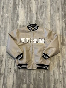 Vintage Y2K SOUTHPOLE Leather Jacket Size Medium - Picture 1 of 8