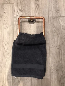 Copper Rose Gold Handmade Wall Hand Towel Rail Holder - Industrial Vintage - Picture 1 of 3