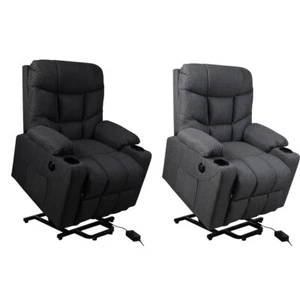 Levede Recliner Chair Electric Lift Chairs Armchair Lounge Fabric USB Charge - Picture 1 of 35