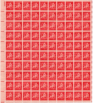 Scott #c38 Map of 5 Buroughs Airmail Sheet of 100 Stamps - MNH #2 P#23851 - Image 1 of 2
