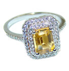 Vintage  Style Citrine  .925 Sterling Silver Handmade  Ring Size:  7